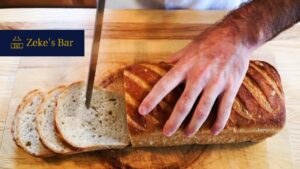 baked sourdough with a loaf pan