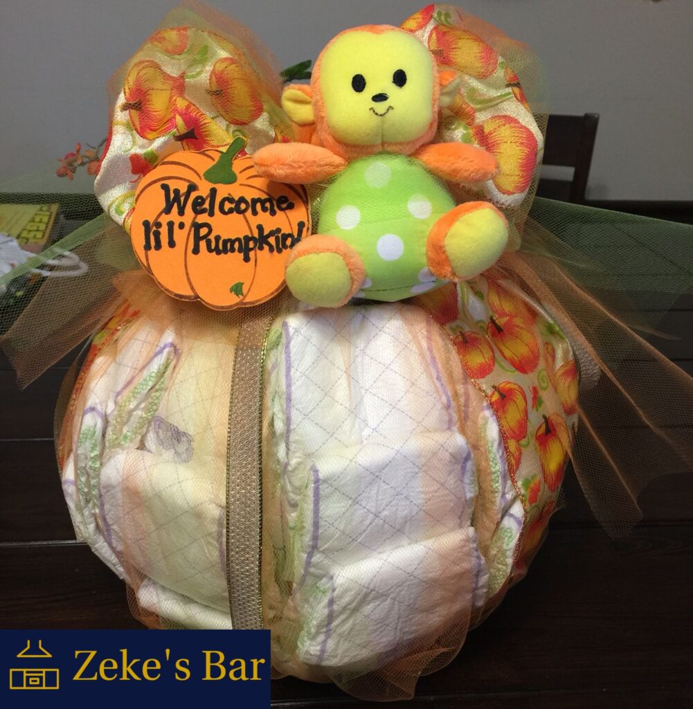 Pumpkin Diaper Cake